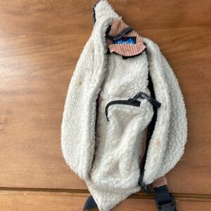 KAVU Polar Rope Snug Sling Crossbody Blush Cloud Fleece Polyester Backpack Bag